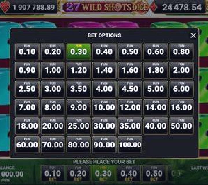 27 Wild Shots Dice slot
