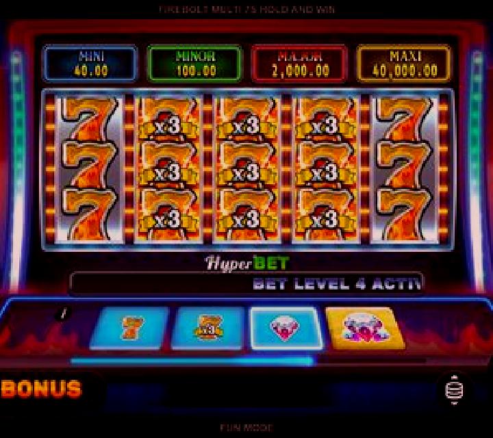 Homeland Fortune 7s Hold and Win slot game