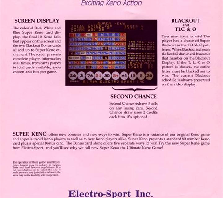 Super Keno (Genii) slot machine